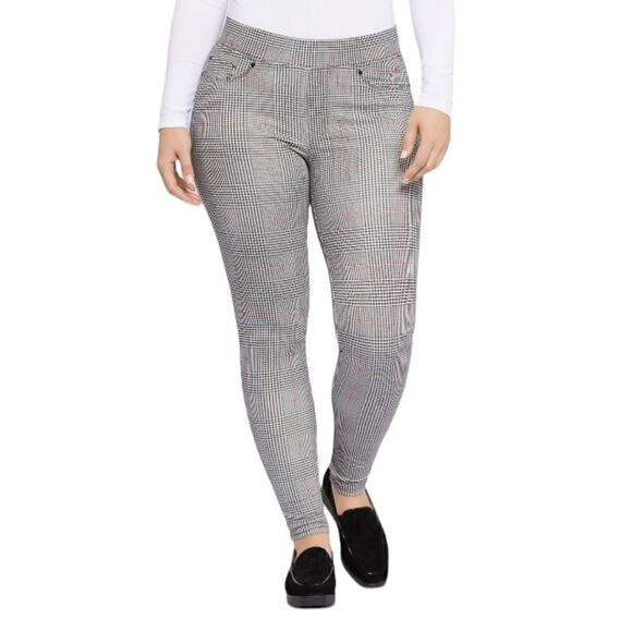 Seven 7 Pull On Ponte Pant, Glen Plaid, Size S/M, NWT - Picture 2 of 14